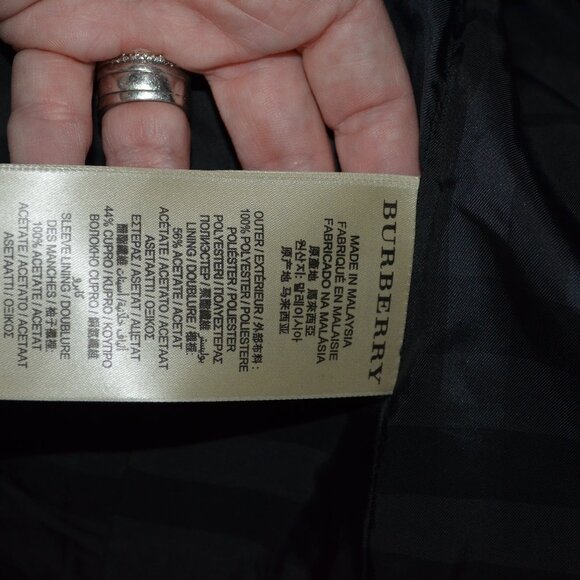 $1695 Sz S Burberry London Black Abbeydale Fur-Trimmed Hooded Belted Puffer Coat - Picture 11 of 12